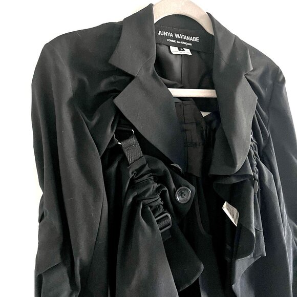 Junya Watanabe Comme des Garçons Jacket with Belts and Straps Detailing in Black - Picture 5 of 13